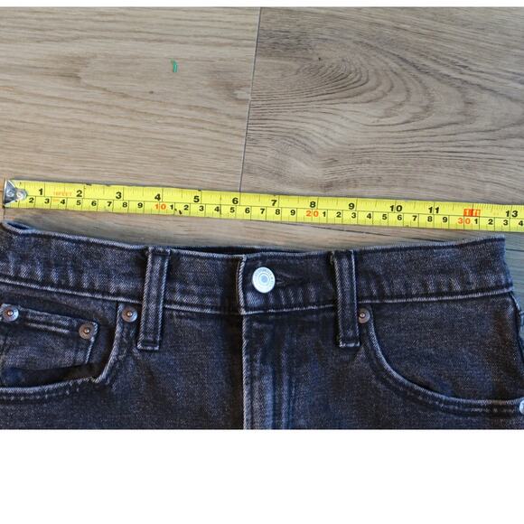 Abercrombie & Fitch Curve Love Ultra High Rise Ankle Straight Jeans Black 27 - Picture 4 of 6